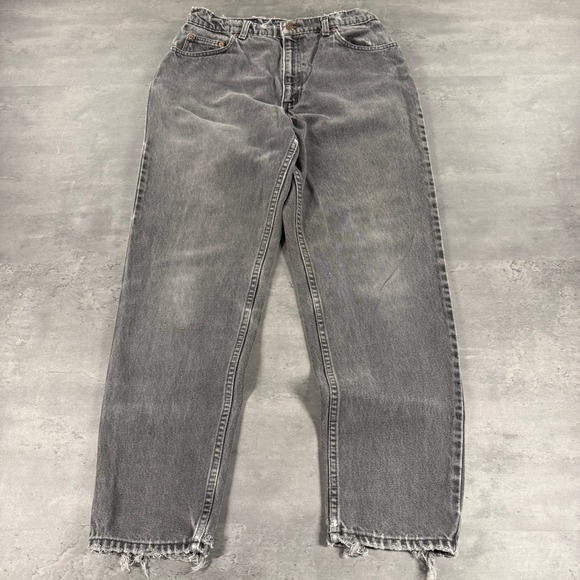 Vintage Levis 550 Jeans Men 29x29 Relaxed Fit Tapered Leg Jeans Faded Black Gray
